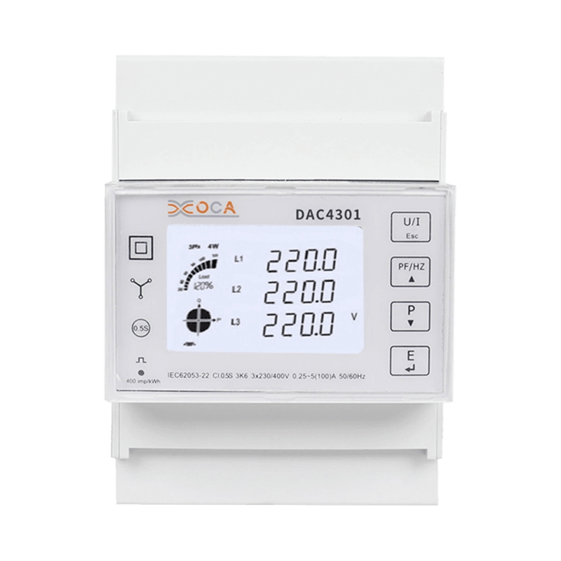 Dac4301 Contor de energie electrică Modbus AC cu șină DIN Multi-Tarif