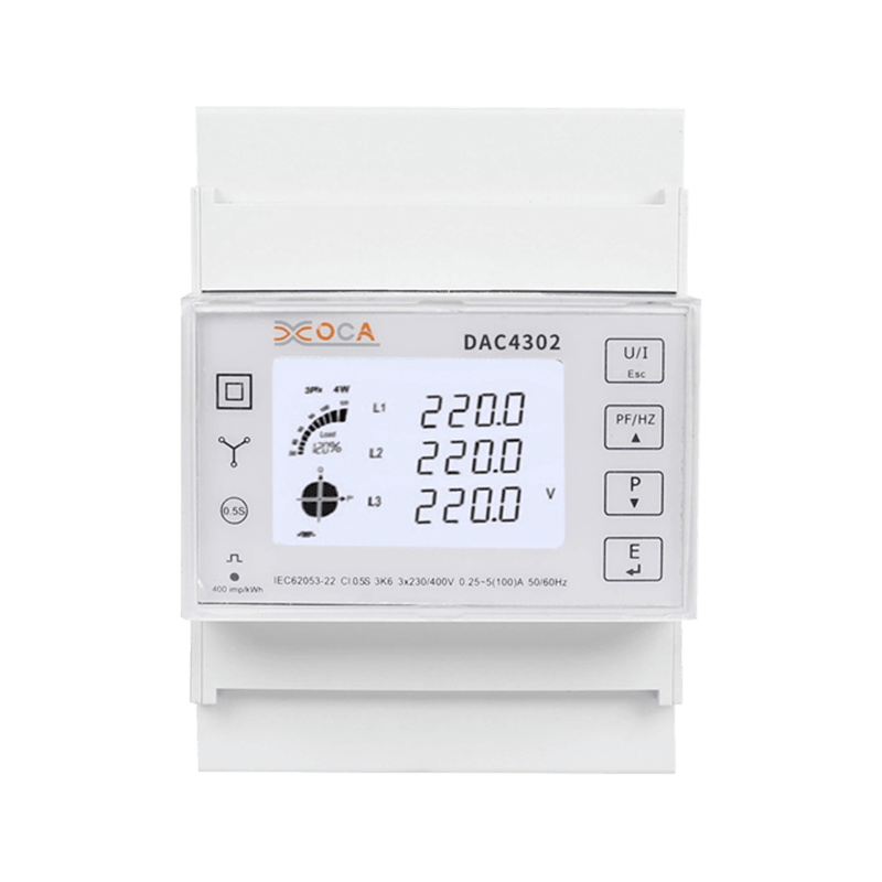 Dac4302 Contor de energie electrică trifazat CA șină DIN 2t