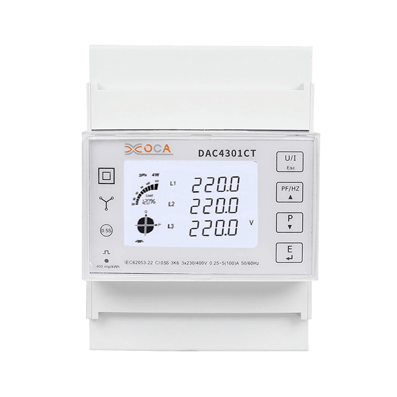 Dac4301CT șină DIN AC trifazat cu transformator contor de energie