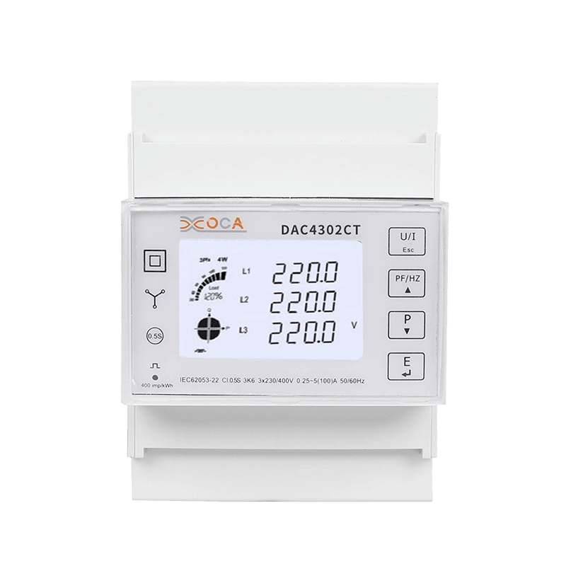 Dac4302CT șină DIN trifazat Modbus Tuya Contor de energie electrică Contor de putere