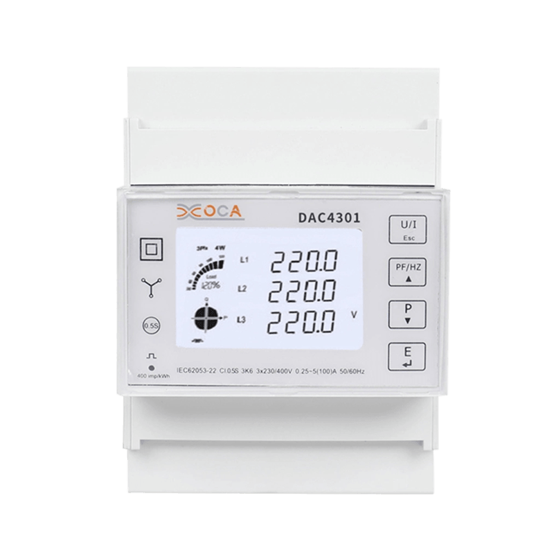 Dac4301 Contor de putere electric Modbus preplătit pe șină DIN