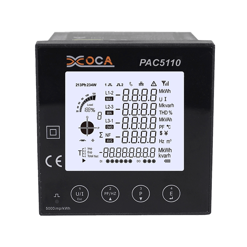 PAC5110 Panou trifazic RS485 Modbus Contor digital de energie electrică Contor de putere