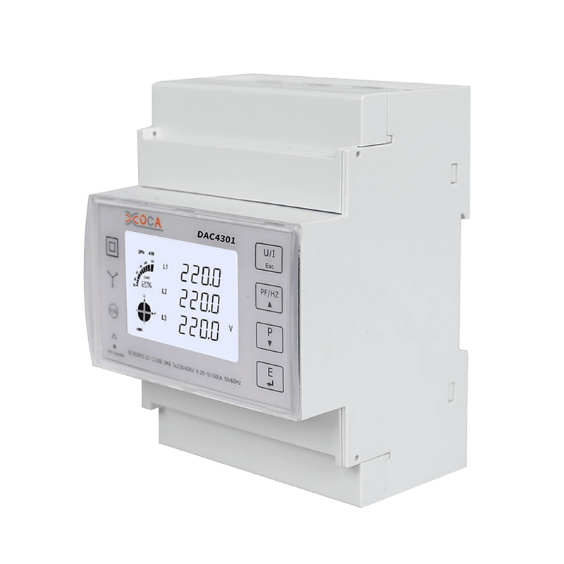 Contor electronic inteligent fără fir Modbus trifazat pe șină DIN