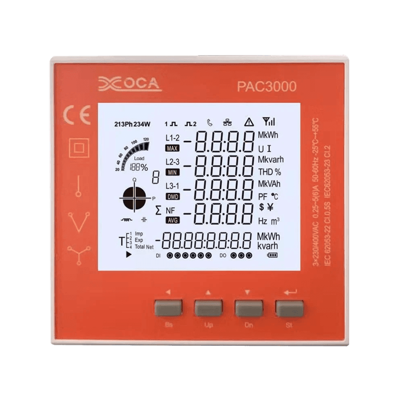 Contor de putere cu panou inteligent LCD PAC3000